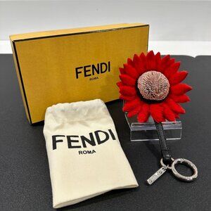 Fendi Red Flower Bag Charm/Key Holder (JB1410)